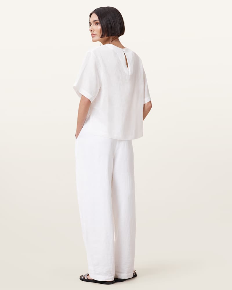 Becca Linen Barrel Leg Trousers