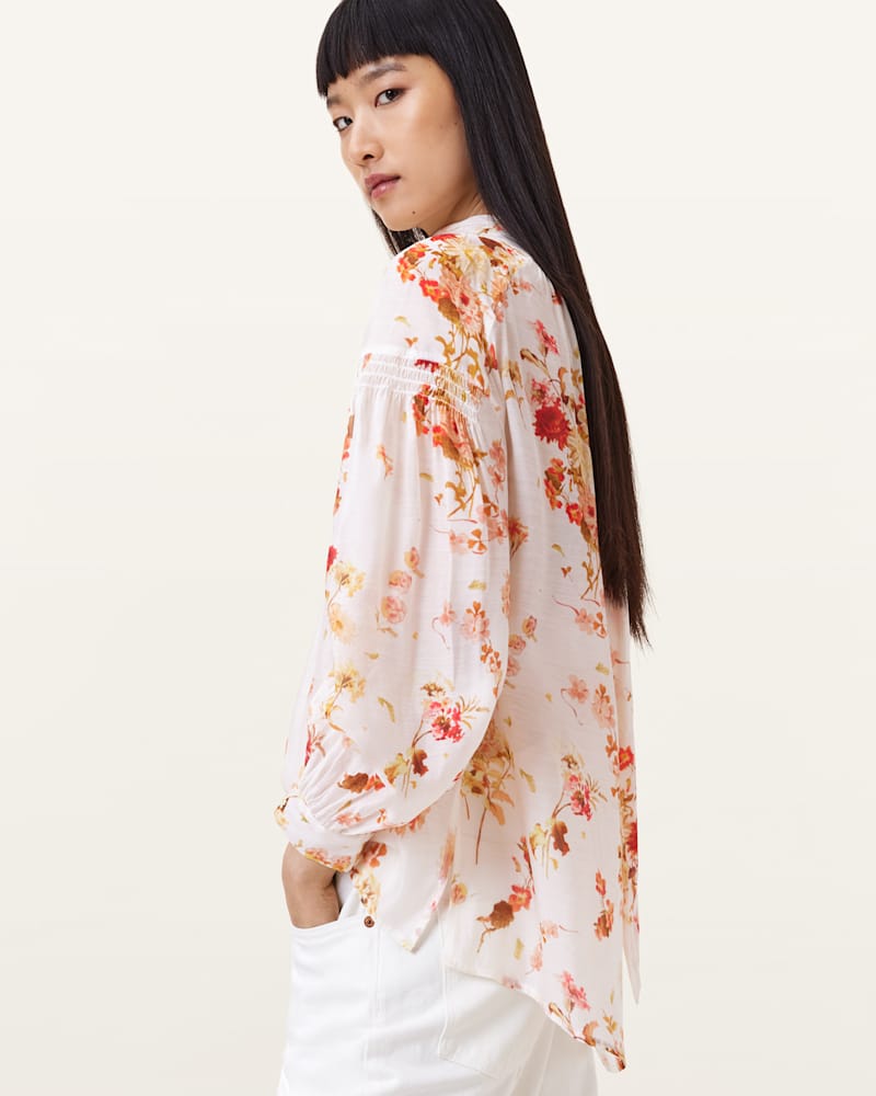 Pearla High Neck Floral Print Top