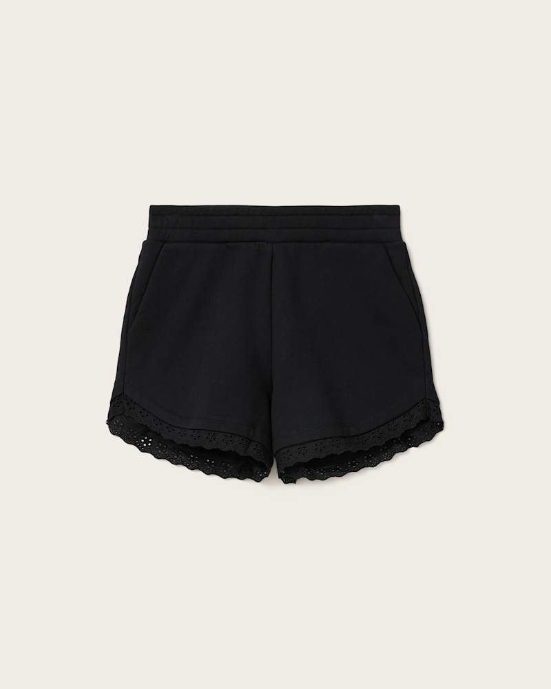 Lele Straight Fit Lace Trim Shorts