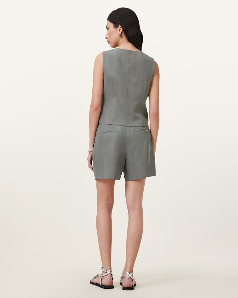 Averie Tencel Relaxed Fit Linen Blend Shorts