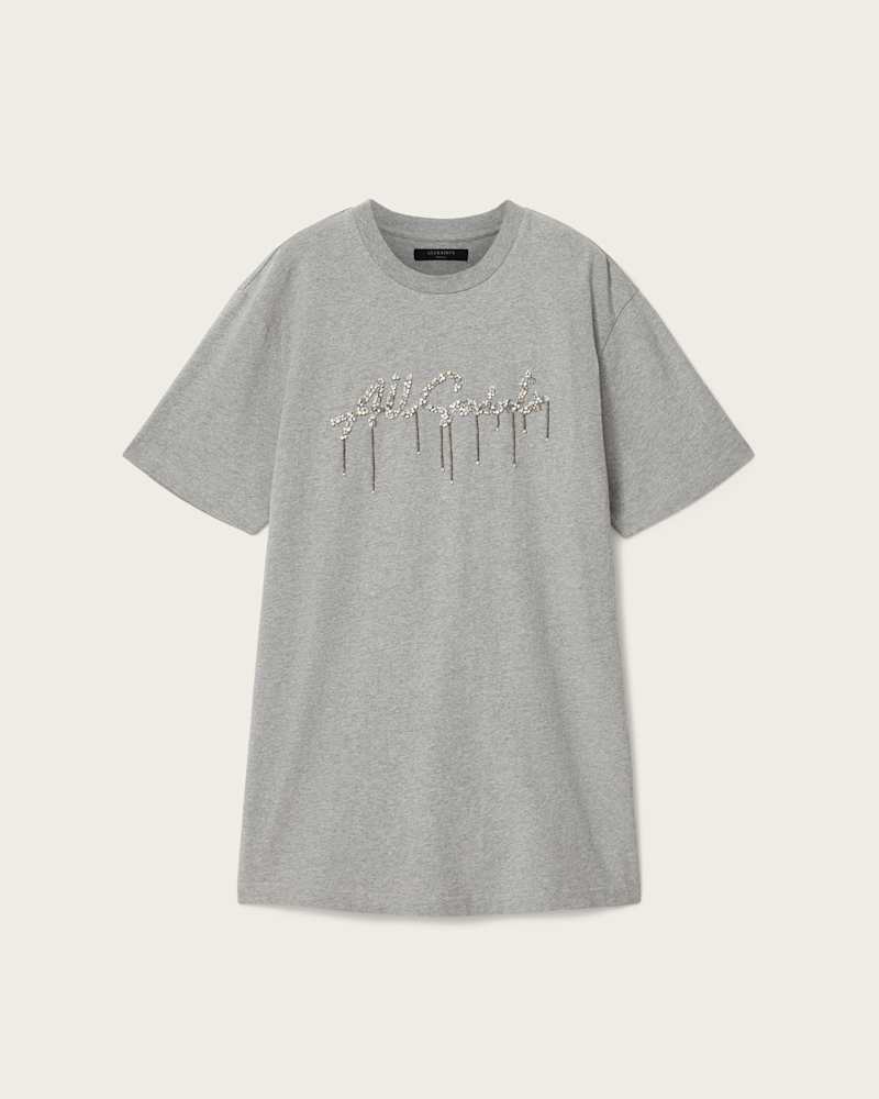 Chains Embellished T-Shirt Mini Dress