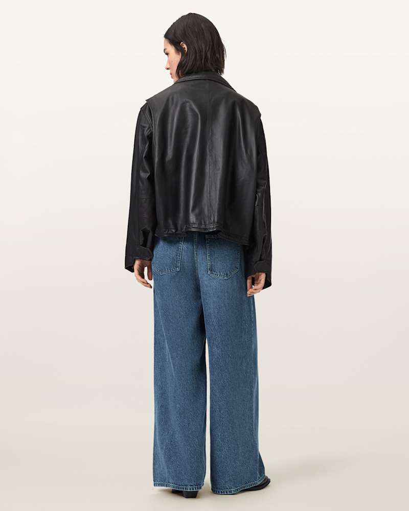 Haze Wide Leg Pleated Jeans  