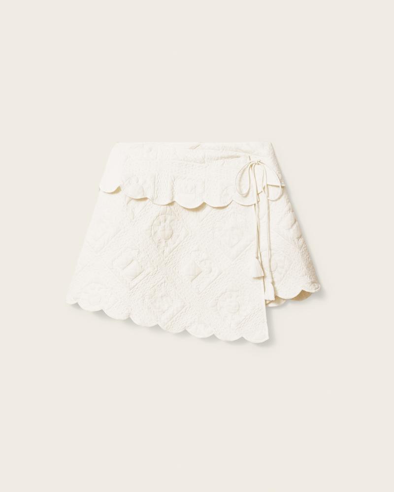 Mona Quilted Asymmetric Mini Skirt