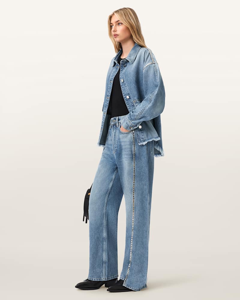 Frankie Loose Fit Stud Denim Jeans
