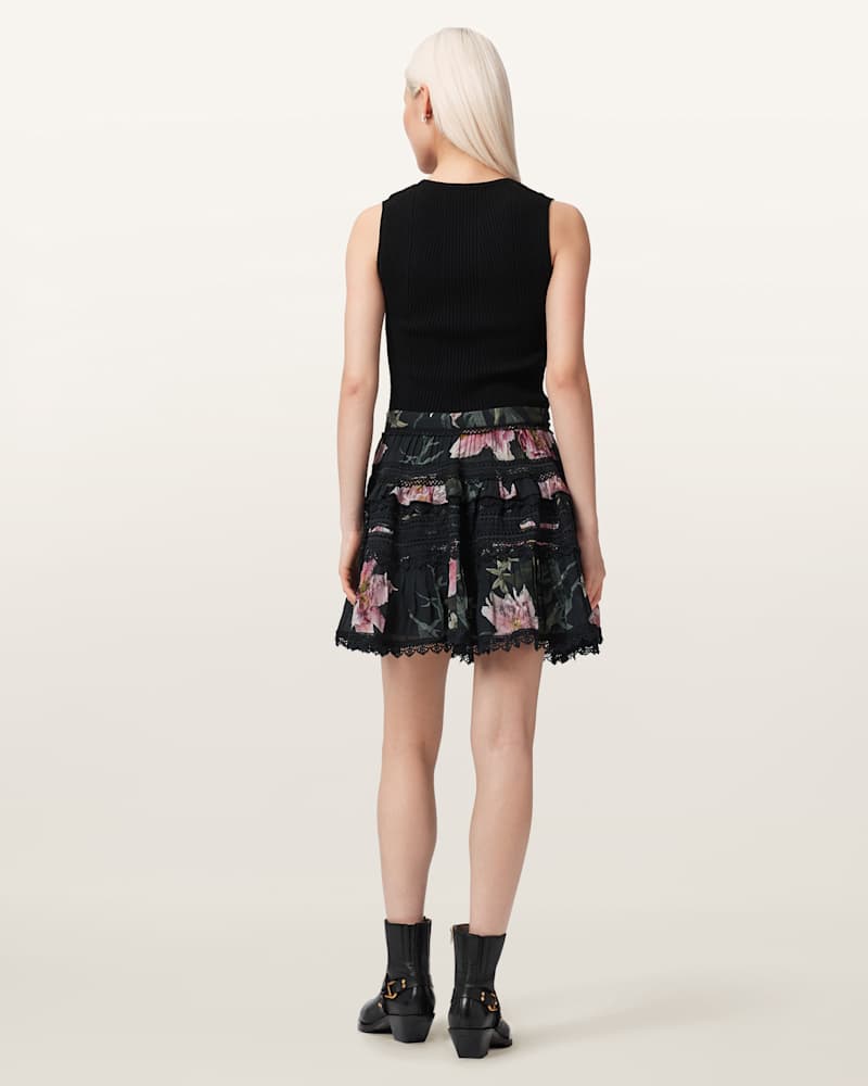Zora Lace Trimmed Mini Skirt