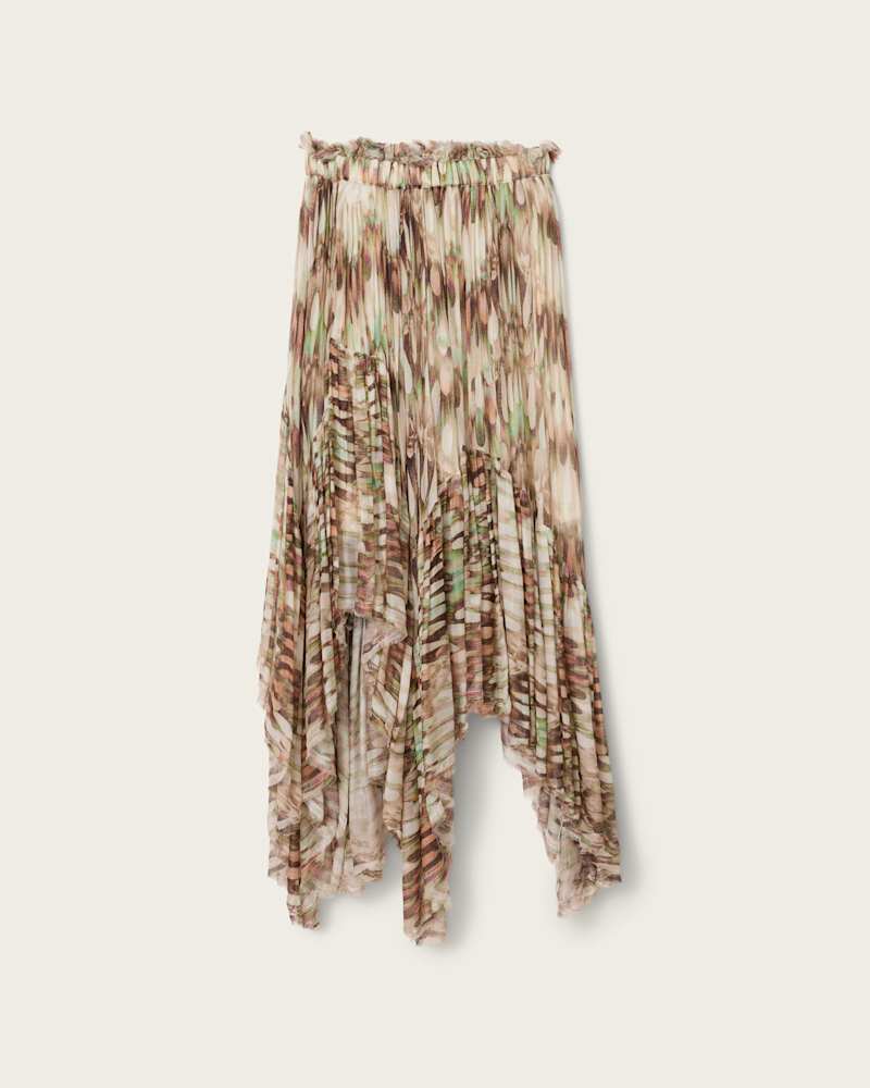 Danae Asymmetric Tiered Midi Skirt