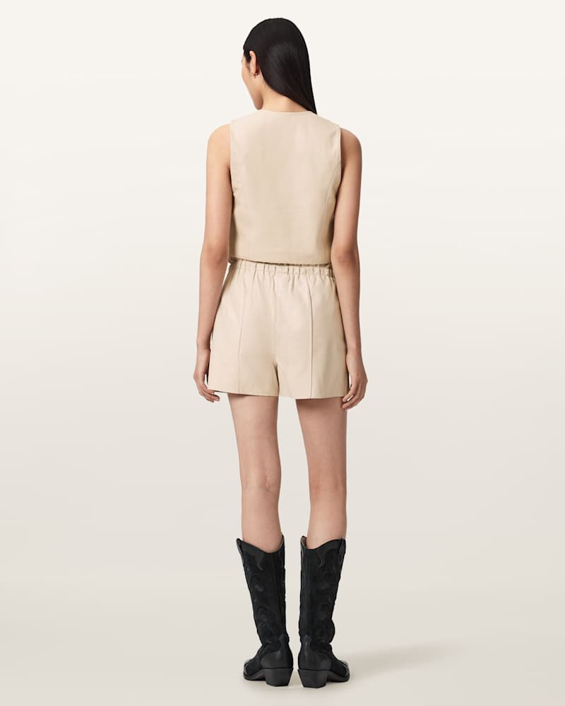 Fran High Rise Leather Shorts