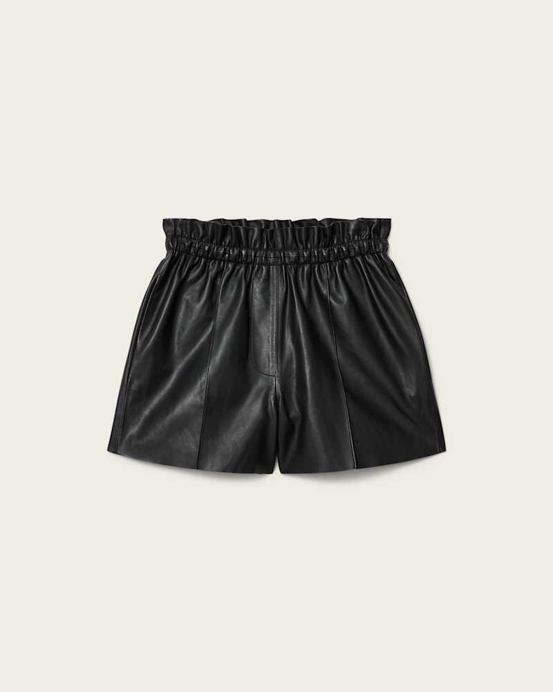 Fran High Rise Leather Shorts