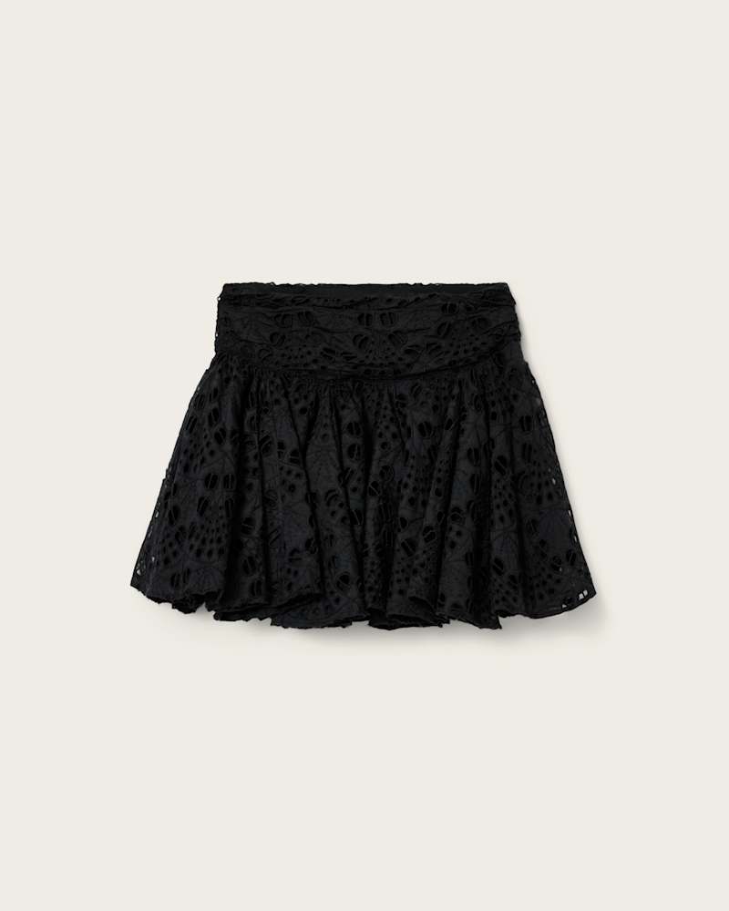 Dotty Broderie Mini Skirt