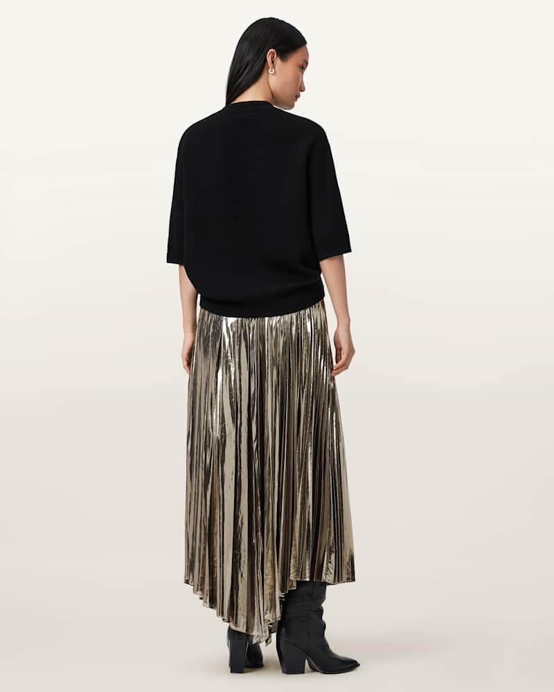 Jax Pleated Midi Skirt