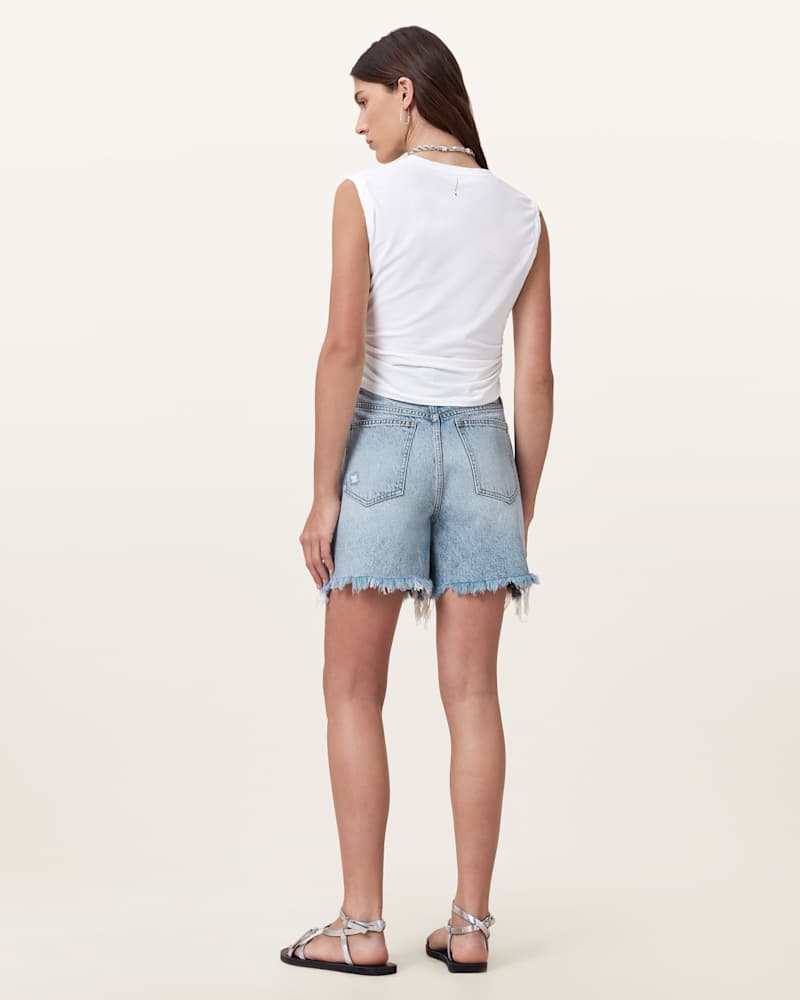 Doris Wide Leg Denim Shorts