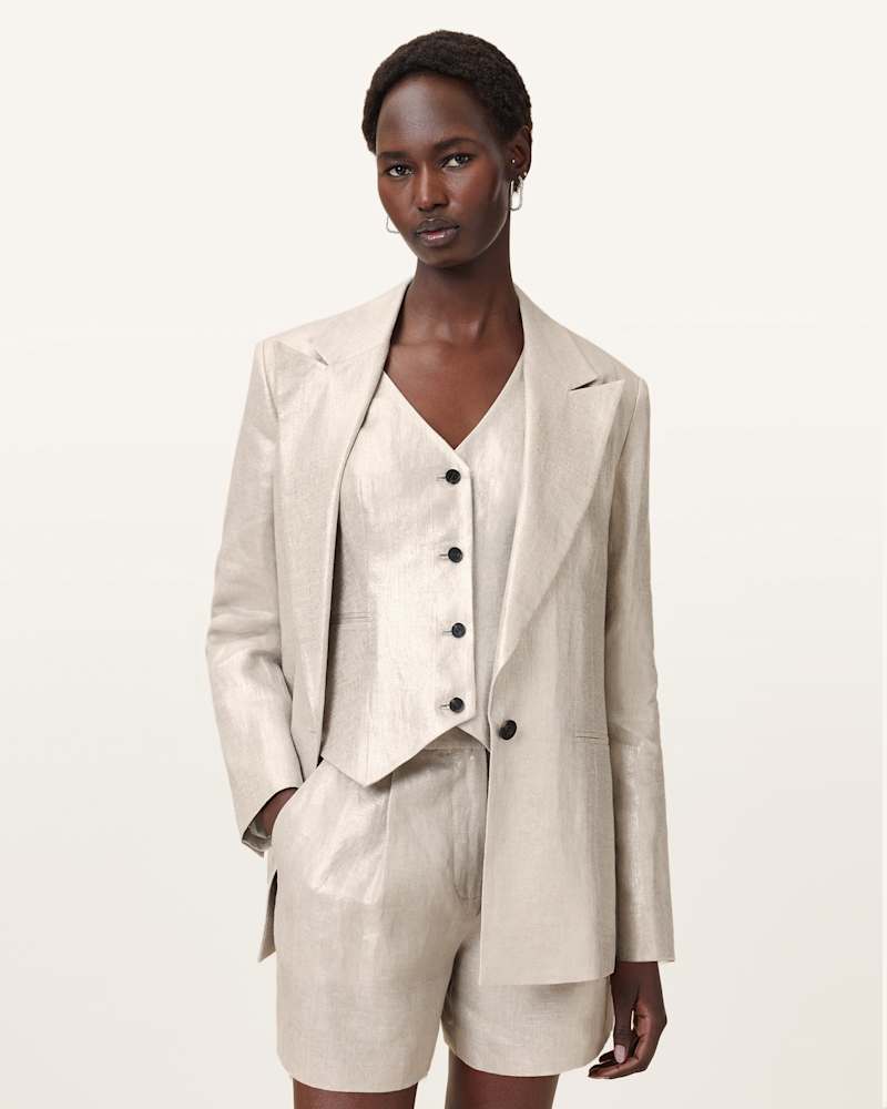 Averie Relaxed Fit Linen Blazer