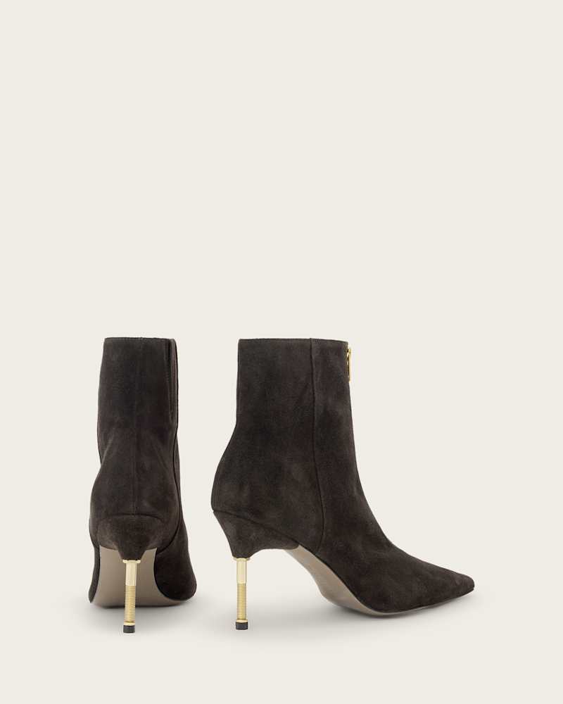 Natasha Pointed Zip Up Suede Boots
