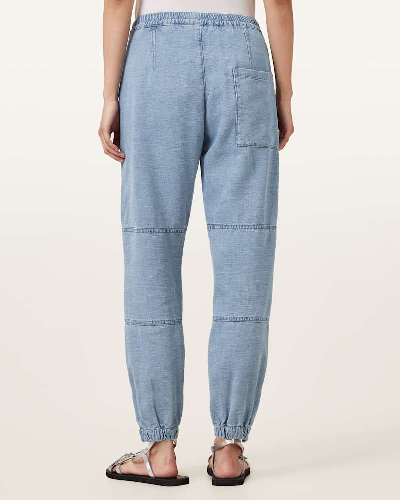 Val High-Rise Cargo Linen Blend Trousers