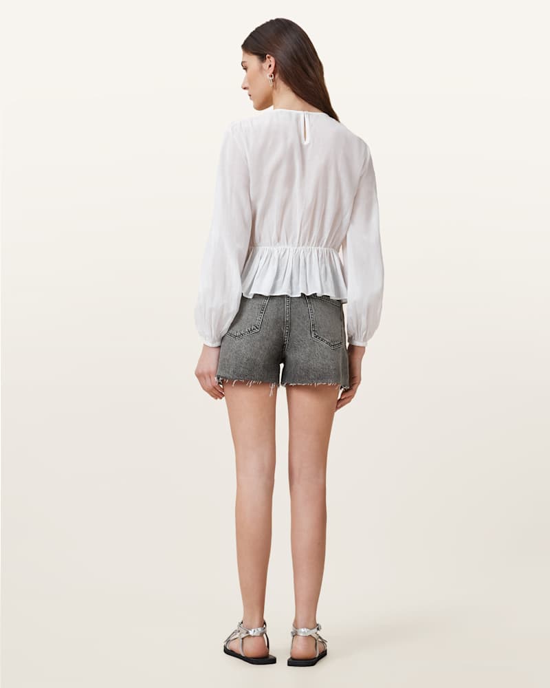 Tate High Rise Denim Shorts
