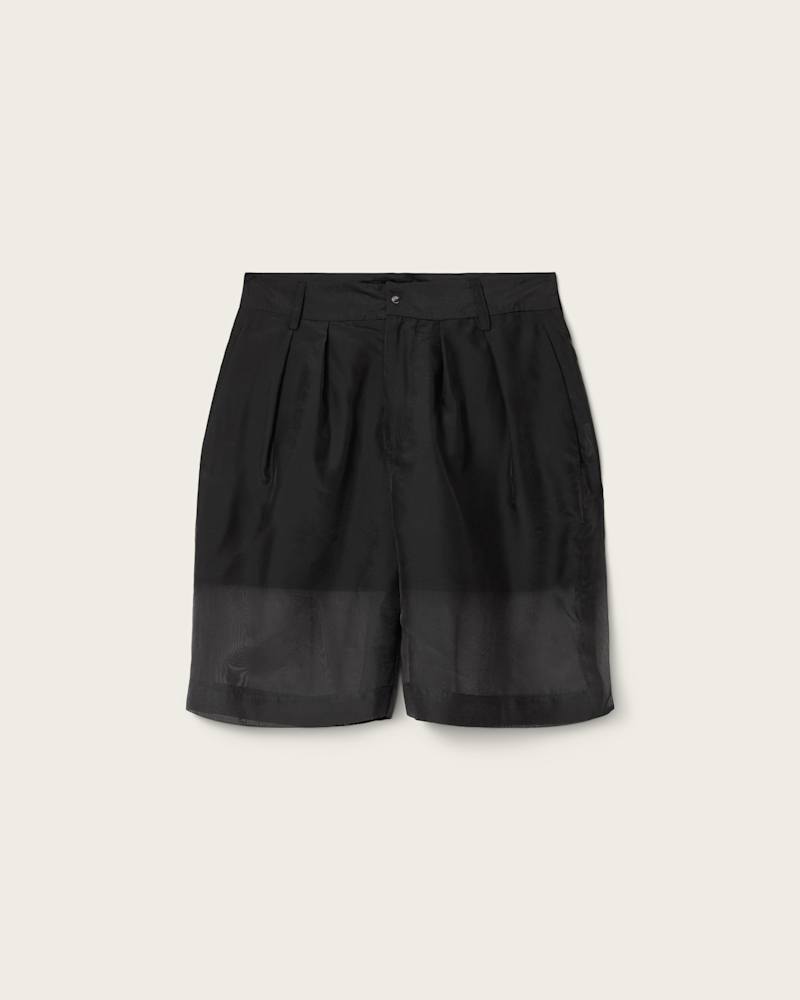 Banu Pleated Sheer Shorts