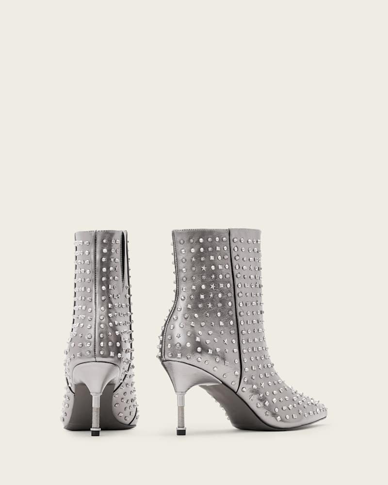 Natasha Studded Leather Boots