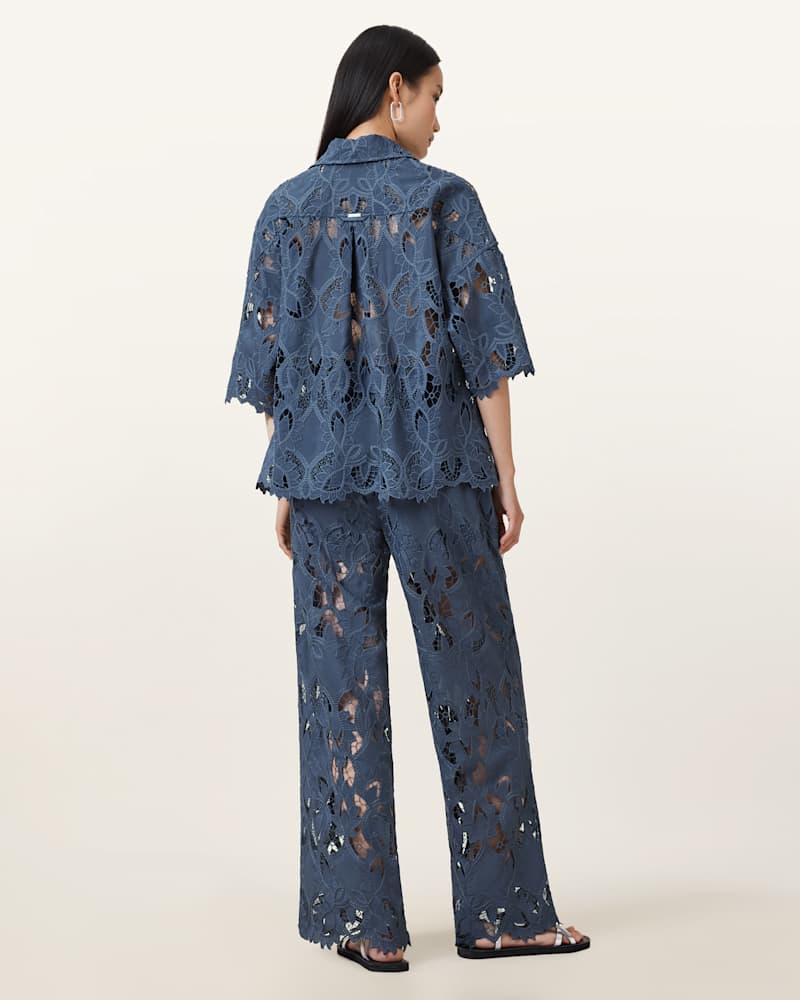 Charli Embroidered Straight Fit Trousers