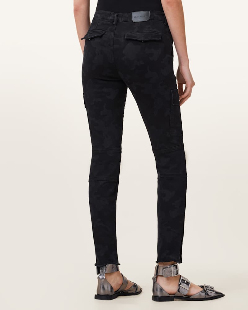 Duran Skinny Black Camo Cargo Jeans