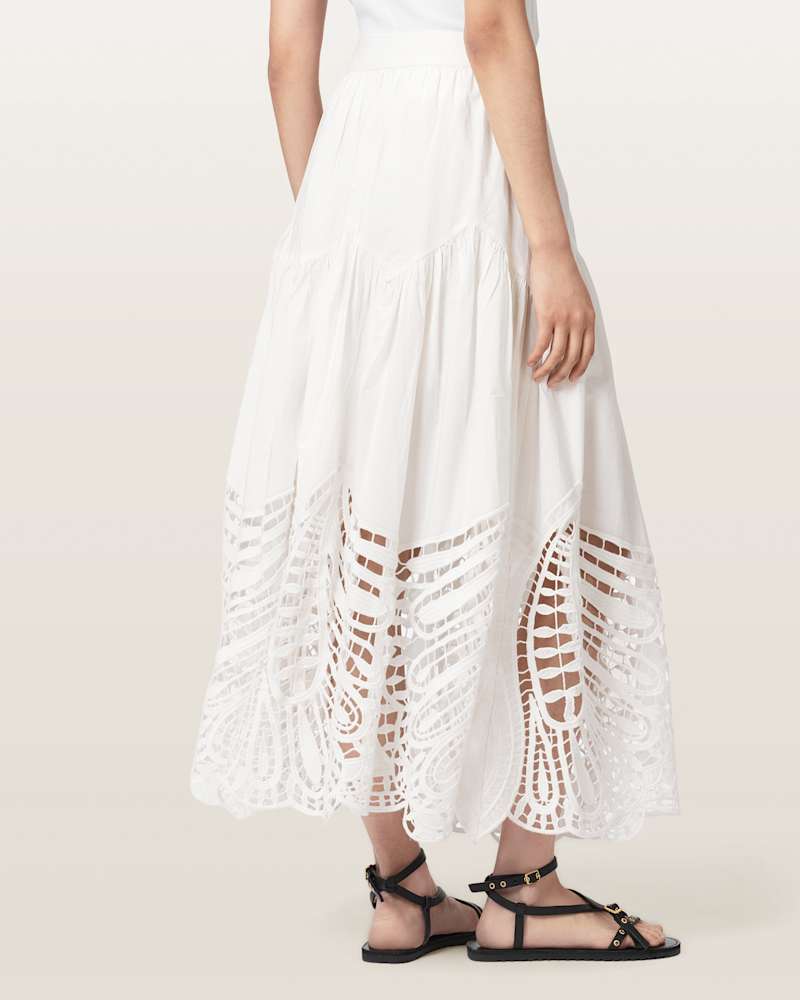 Femi Tiered Cotton Maxi Skirt