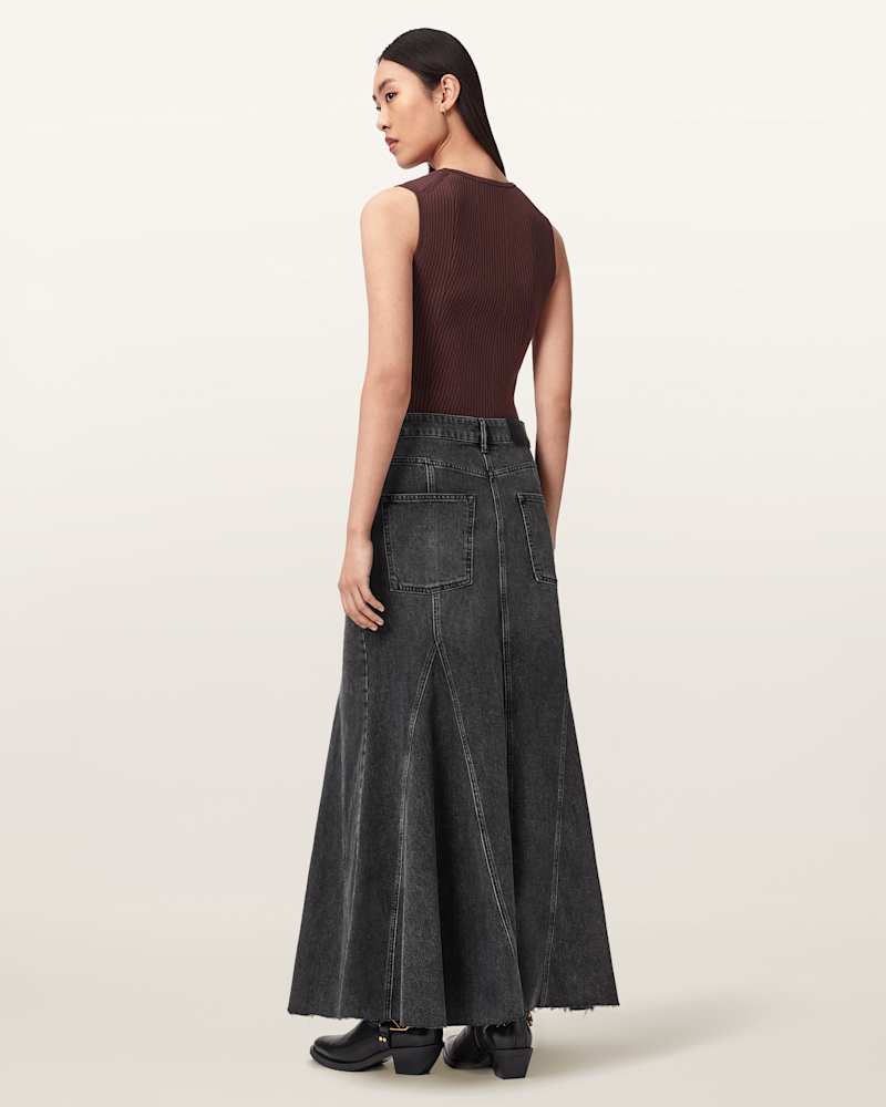 Alma High Rise Denim Skirt