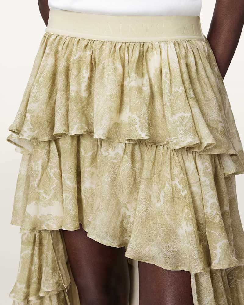 Cavarly Tiered Maxi Skirt