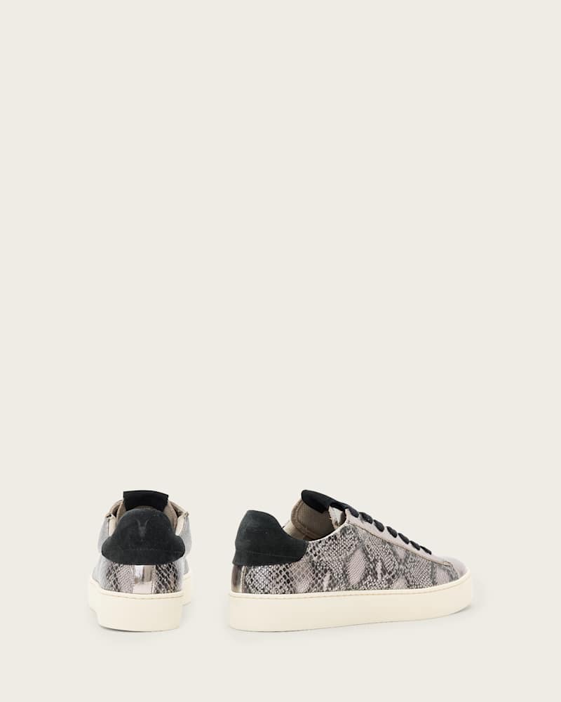 Shana Snake Print Low Top Leather Trainers