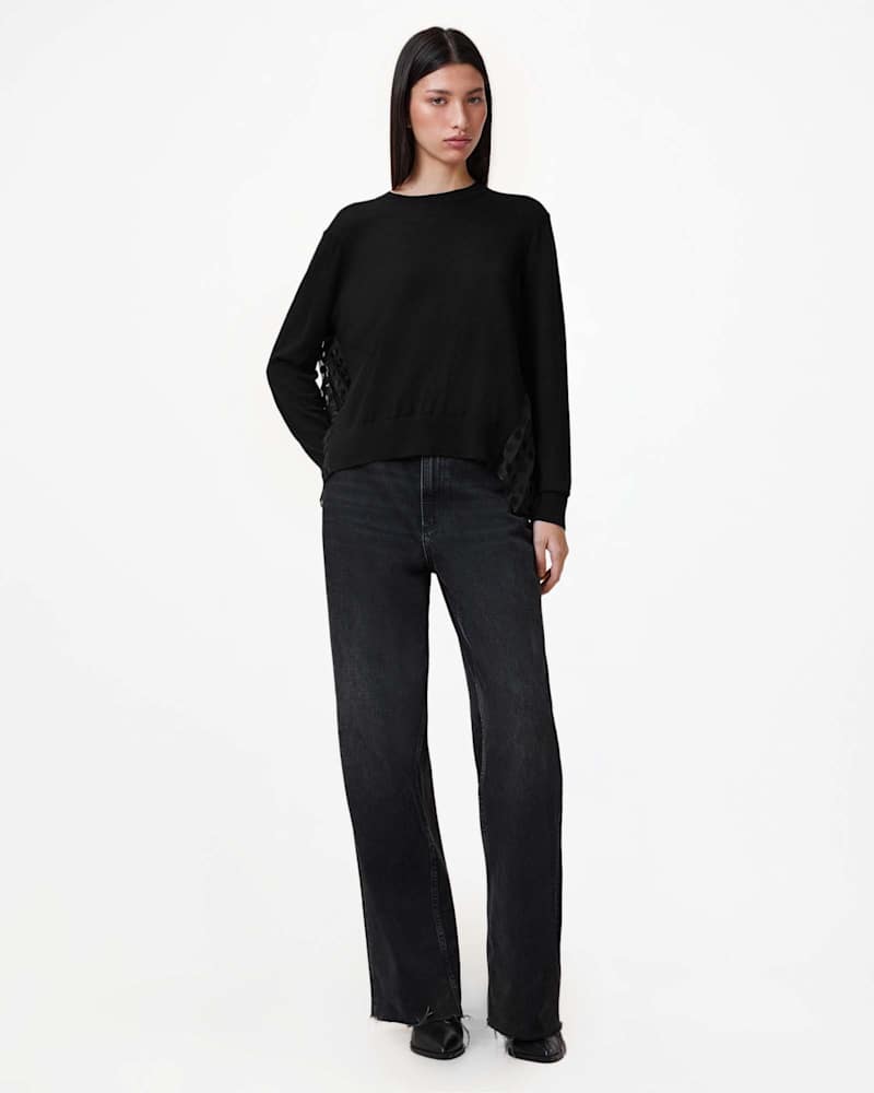 Dott Relaxed Fit Mesh Panel Jumper