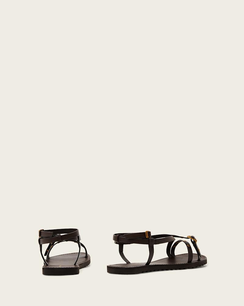 Tyla Eyelet Leather Buckle Sandals