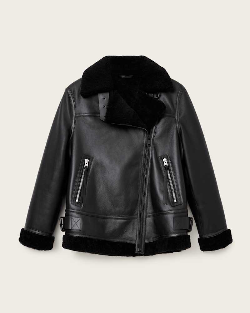 Sola Shearling Biker Jacket