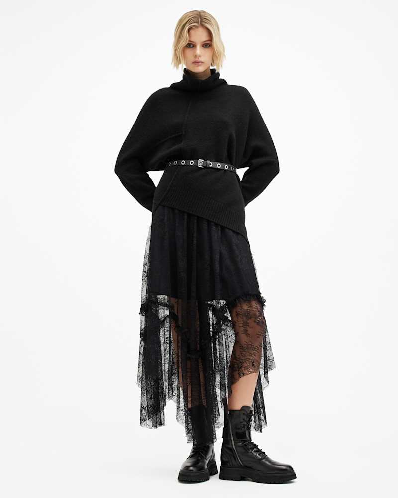 Lock Roll Neck Relaxed Fit Jumper
