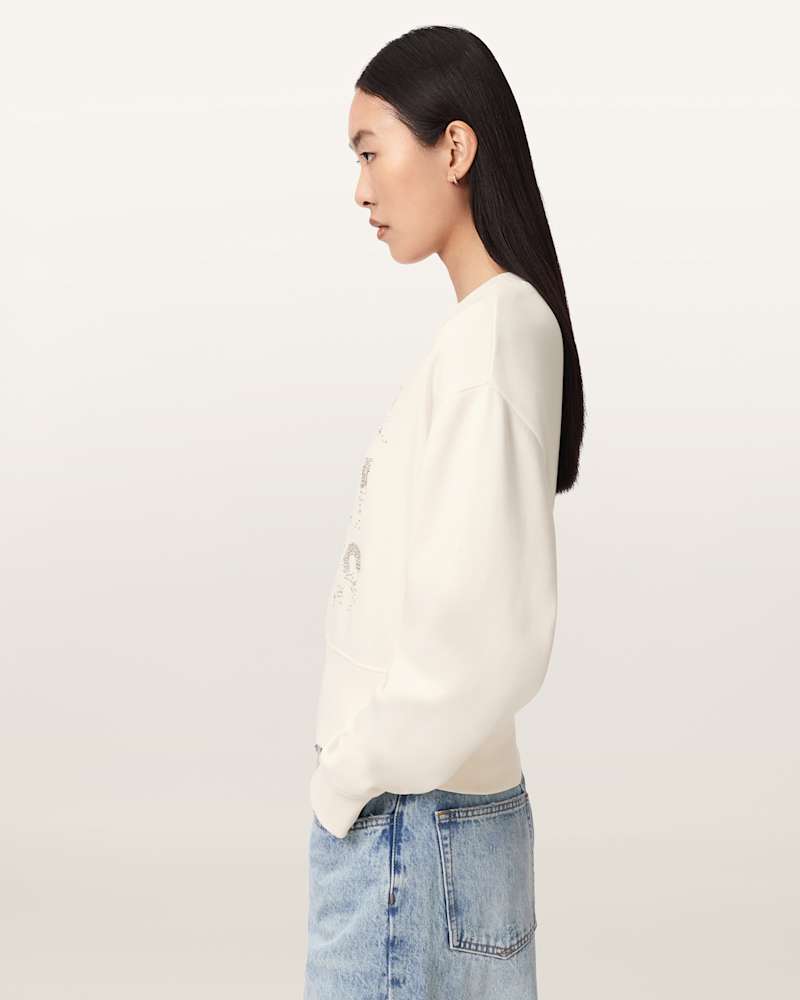 Stacks Separo Embellished Cropped Sweatshirt