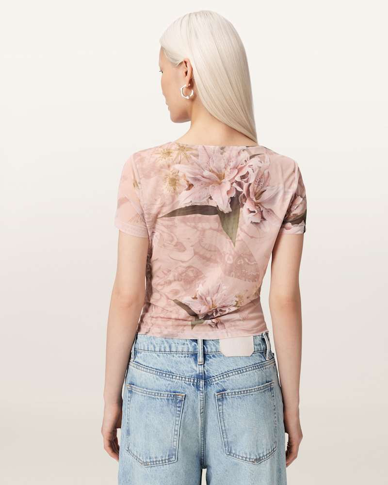 Gabby Slim Fit Floral Mesh Top