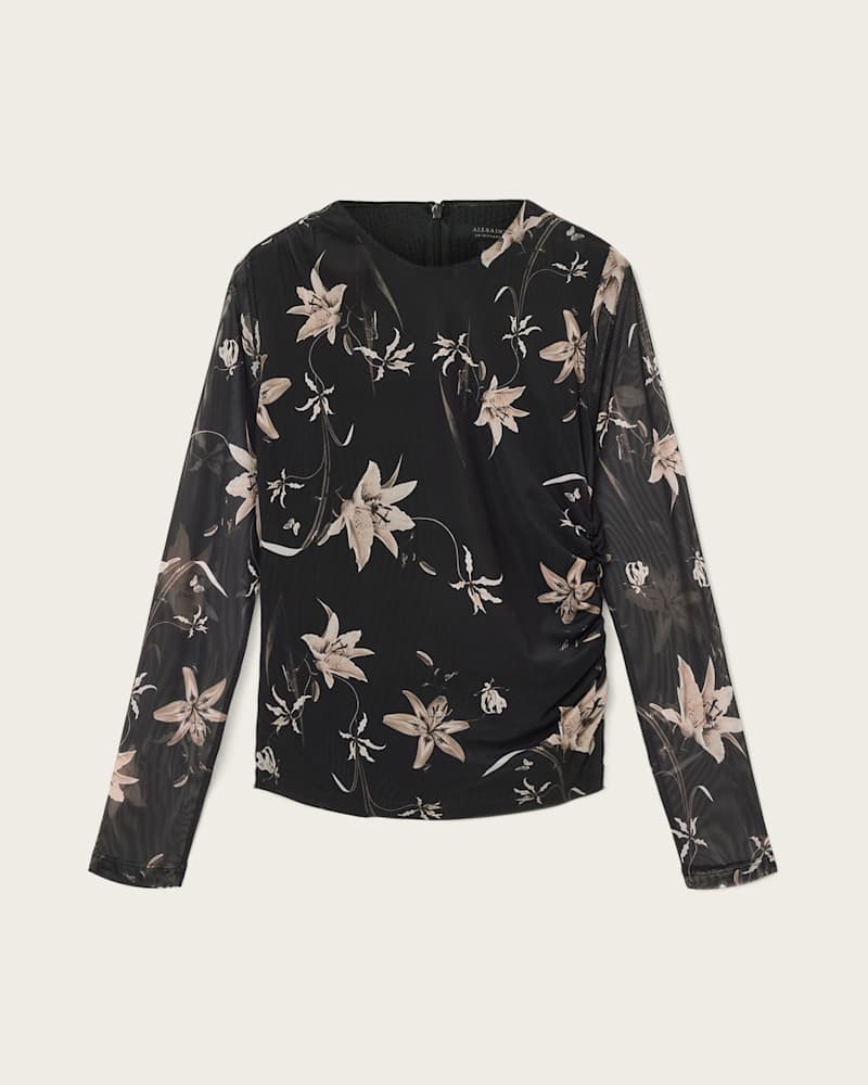 Caia Floral Mesh Top