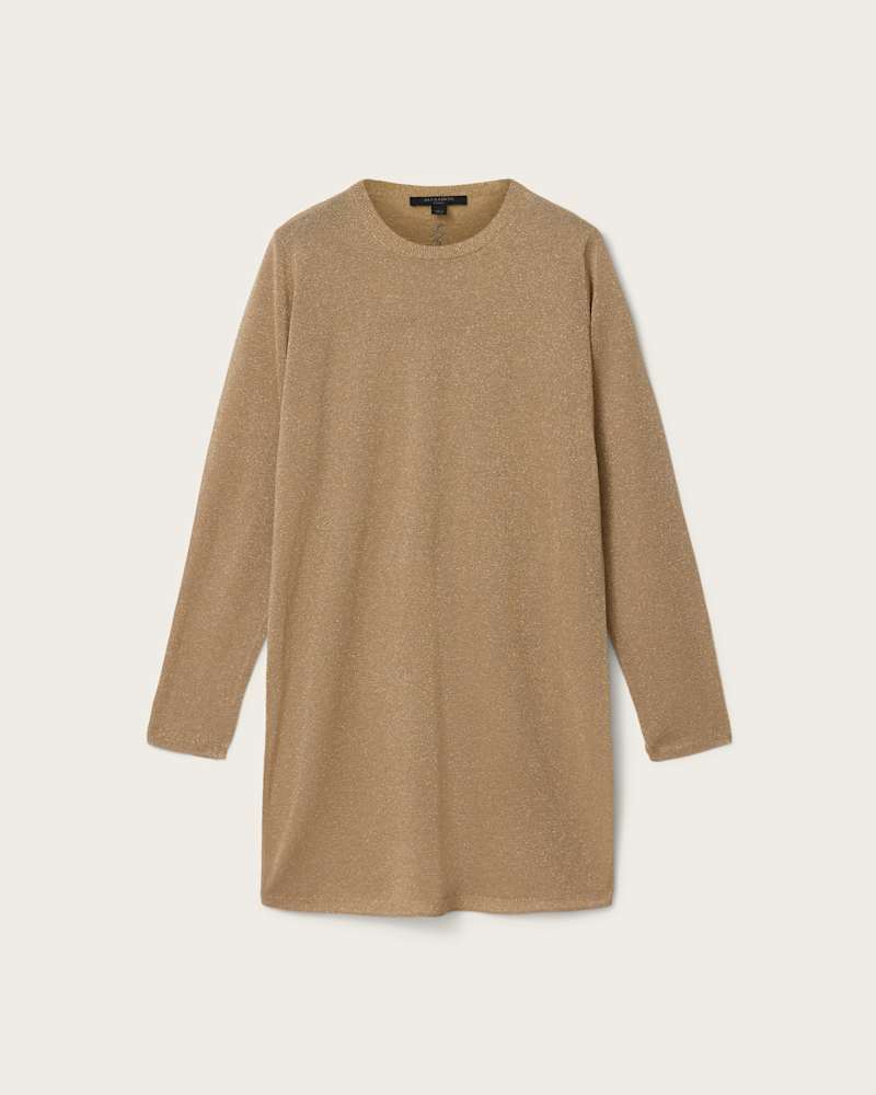 Tillii Metallic Long Sleeve Mini Dress