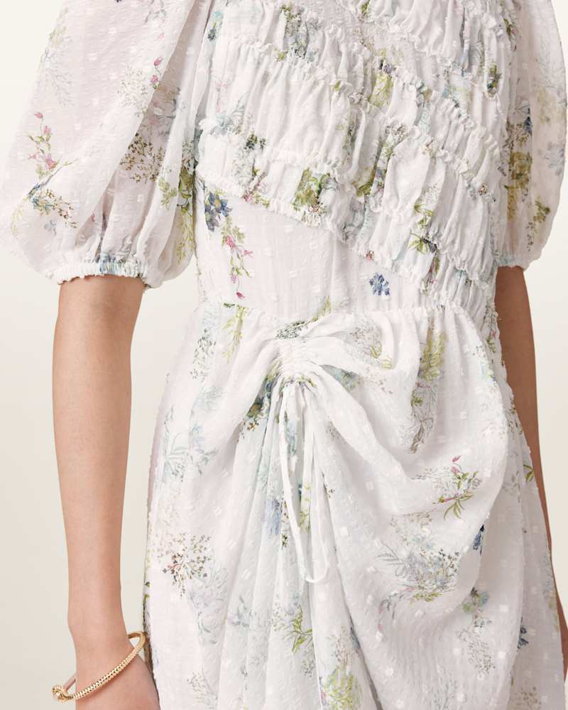 Serene Floral Print Midi Dress