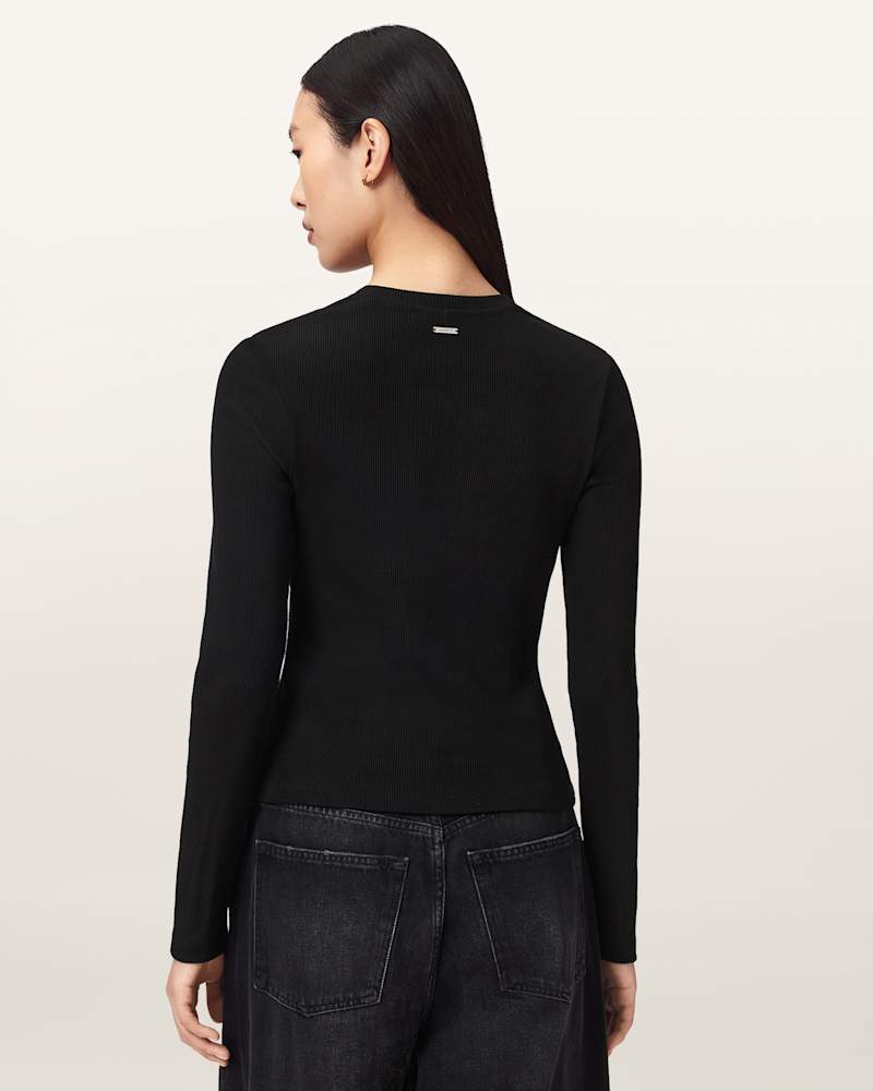 Elena Long Sleeve Cotton T-Shirt