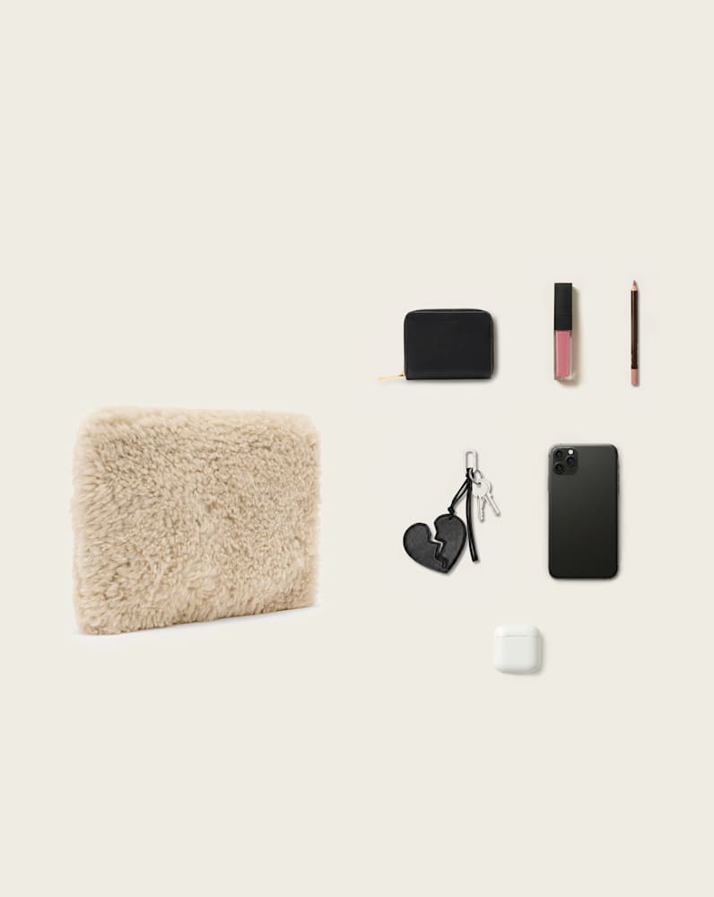 Bettina Shearling Clutch Bag