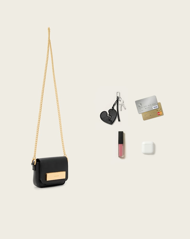 Etta Leather Chain Crossbody Bag