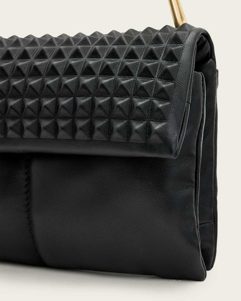 Ezra Leather Studded Crossbody Bag
