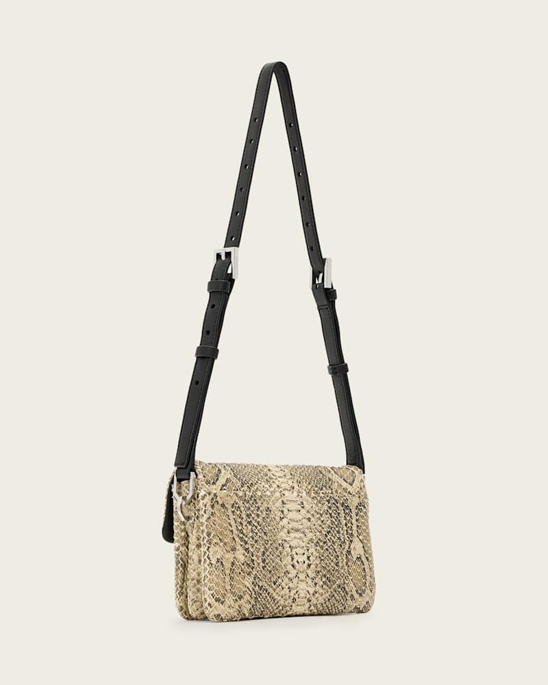 Jupiter Leather Snake Crossbody Bag