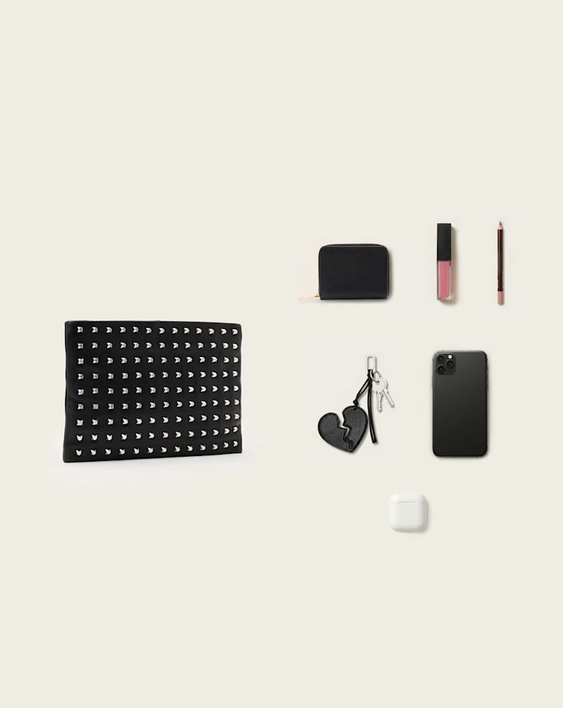 Bettina Embellished Leather Clutch