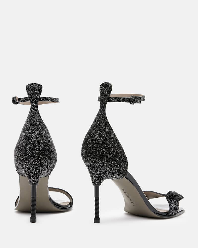 Betty Square Toe Leather Heeled Sandals