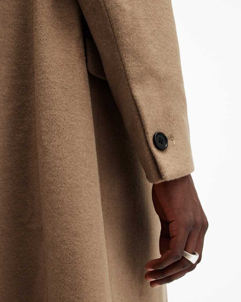 Hal Single Breasted Wool Blend Coat