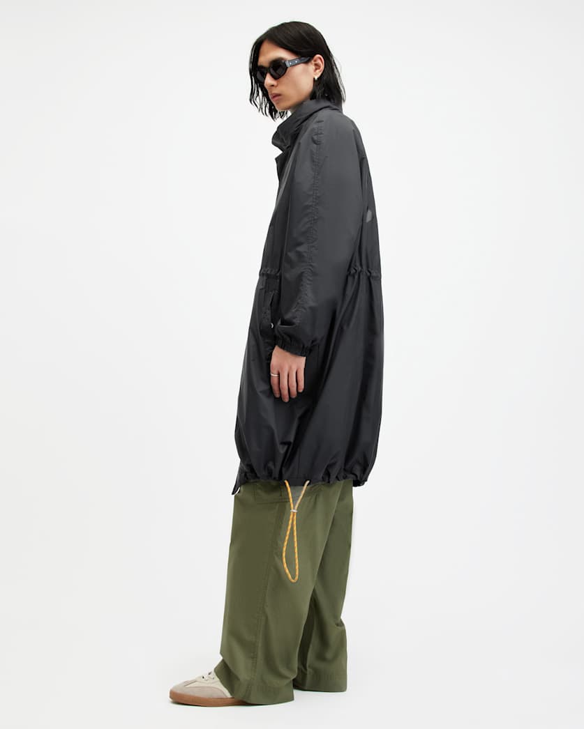Tierra Lightweight Logo Print Parka Coat