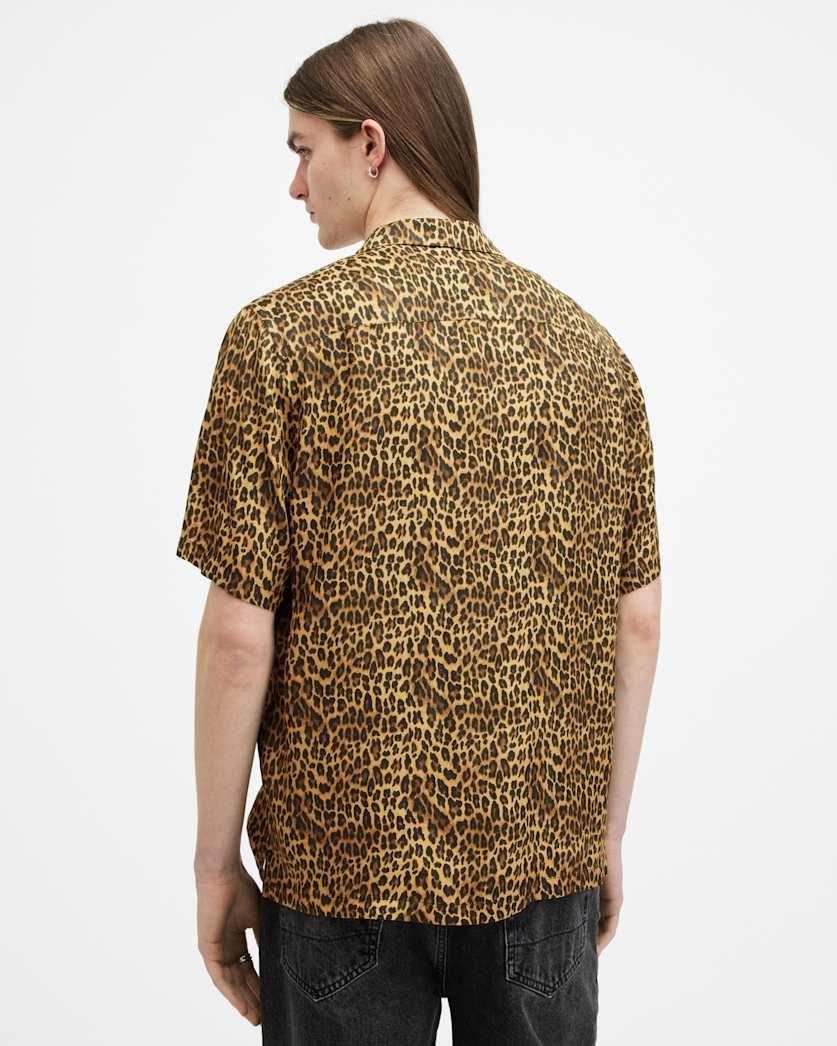 Carcle Leopard Print Relaxed Fit Shirt