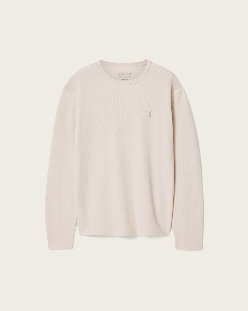 Ellis Waffle Texture Long Sleeve Crew