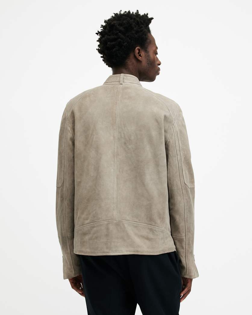 Cora Suede Snap Back Collar Jacket