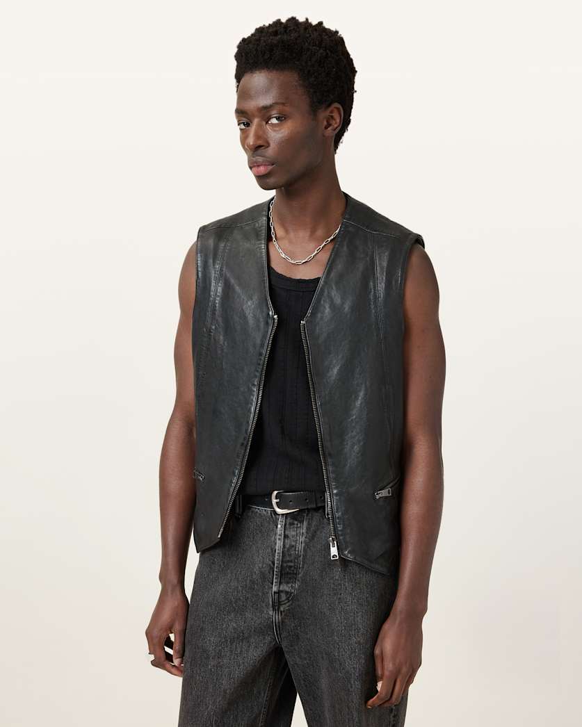 Davies Leather Waistcoat