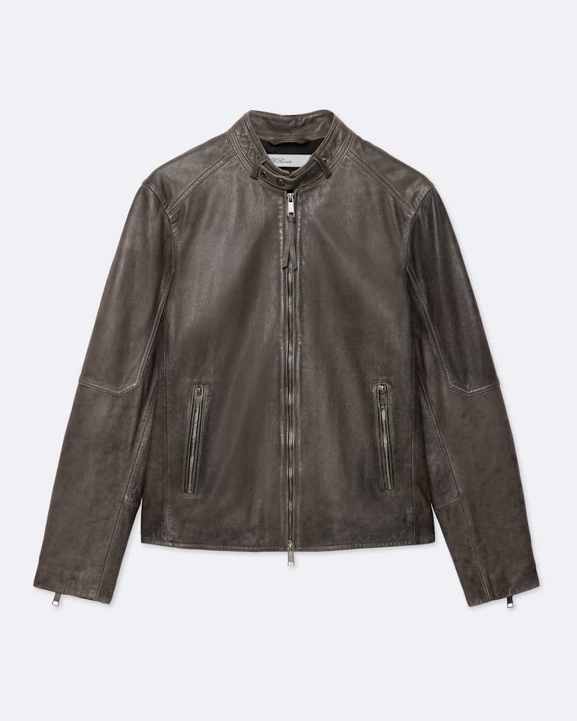 Cora slim fit leather jacket